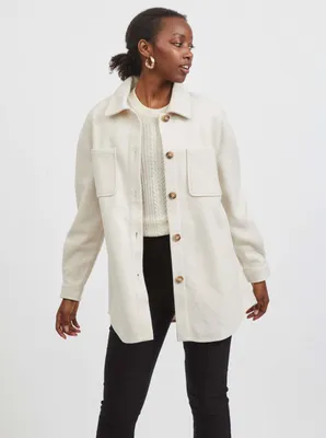 Produktbild von Cremefarbene Hemdjacke VILA Kimmi -  XXL
