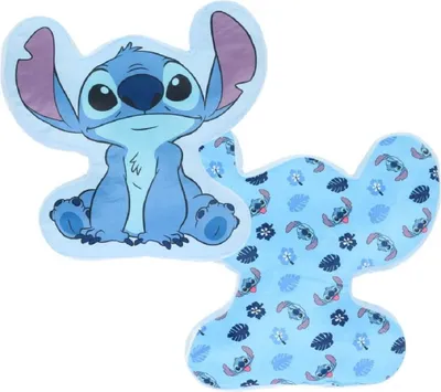 Obrázok produktu pre Lilo & Stitch 3D plyšový vankúš dekoratívny vankúš - 40 cm Veľký mäkký vankúš v dizajne Disney