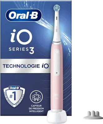 Image de Brosse à Dents Électrique, Oral-B iO Séries 3s, Rose, Avec Chargeur