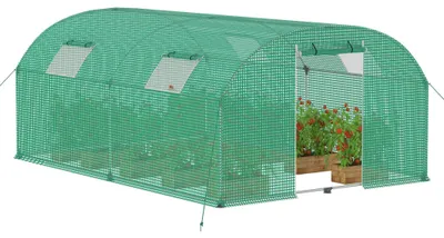 Immagine prodotto di Serra - Serra da giardino in plastica con tetto a volta e sistema di ventilazione - Serra resistente alle intemperie - Trasparente