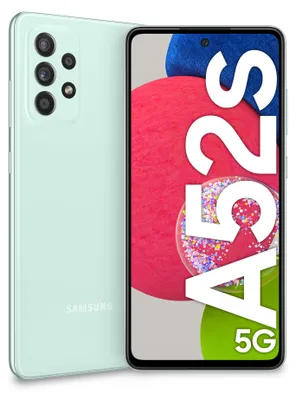 Obrázek produktu pro Samsung Galaxy A52s 5G SM-A528BLGDEUE, 16,5 cm (6.5"), 6 GB, 128 GB, 64 MP, Android 11, Mátová barva