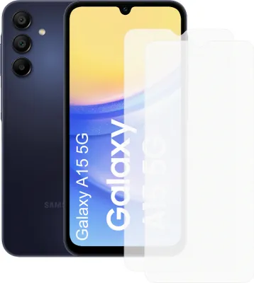 Produktbild von Zwei Stück (2x) Display-Schutzfolie Displayschutz-Glas 9H Glas für Samsung Galaxy A15 5G