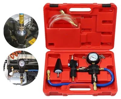 Produktbild von Kühlmittel-Nachfüllwerkzeug, Vakuummeter, Universelle Kompatibilität, ROT