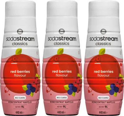Image de Sirop SodaStream Fruits des bois Zero 3x440ml sans sucre Sirop pour boissons