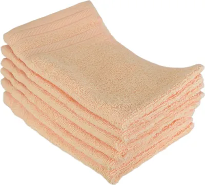 Produktbild von Set UNI Frottee-Handtücher lachsfarben 30x50 cm - 6 Stück