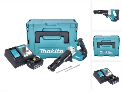 Image de Visseuse à chargeur Makita DFR 551 RT1J 18 V 25 - 55 mm sans balais + 1 batterie 5,0 Ah + chargeur + Makpac