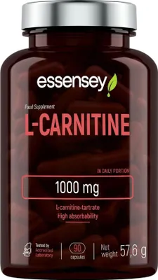 A bottle of L-Carnitine capsules.