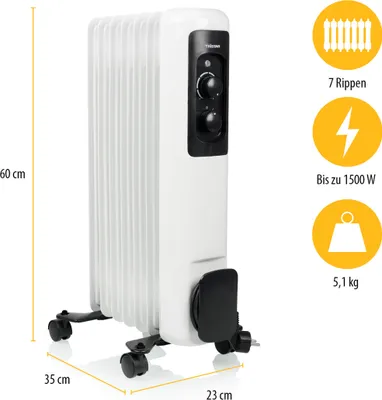 Produktbild von Tristar KA-5177 Ölheizung – 7 Lamellen – 1500 Watt