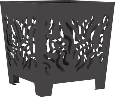 Produktbild von Möbel Feuerstelle Quadratisch Schwarz 40x40x40 cm Stahl - Feuerkörbe & -schalen 858912
