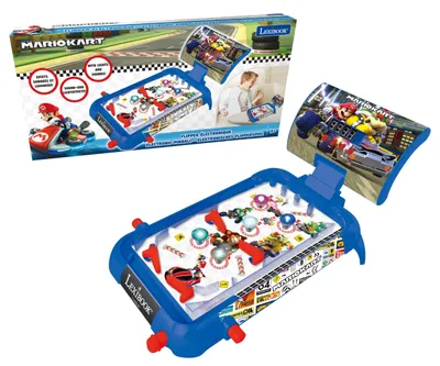 Image de Lexibook, Mario Kart, flipper électronique, bleu/rouge, modèle JG610NILXB