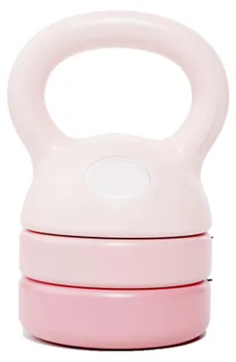 Obrázek produktu pro Nastavitelná kettlebell o hmotnosti 5,4 kg, růžová, vhodná pro posilování, s 4 nastavitelnými váhami