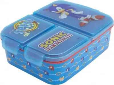 Image de Boîte à goûter pour enfants Sonic the Hedgehog - Boîte à lunch à 3 compartiments & design sympa