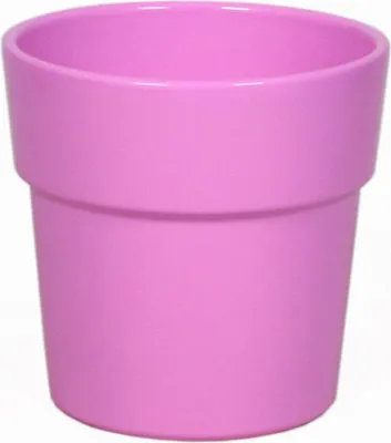 Produktbild von INNA-Glas Keramik Orchideenvase, Ø13,5cm, 12,5cm, rosa - Blumentopf/Orchideen Übertopf