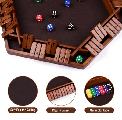 Produktbild von Omgoods – Das Spiel "Shut the Box" für 6 Spieler, aus Holz