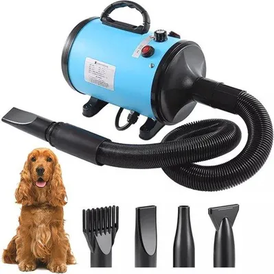 Immagine prodotto di Asciugacapelli silenzioso per cani, con velocità e temperatura regolabili, per animali domestici