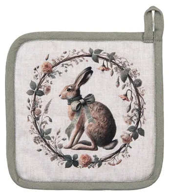Produktbild von Clayre & Eef Topflappen 20x20 cm Beige Baumwolle