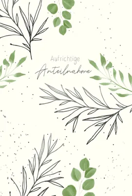 Produktbild von Trauer Beileid Kondolenz - Trauerkarte im Format 11,5 x 17