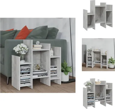Image de vidaXL Armoire à étagères gris béton 60x26x60 cm Bois composite - Sideboards