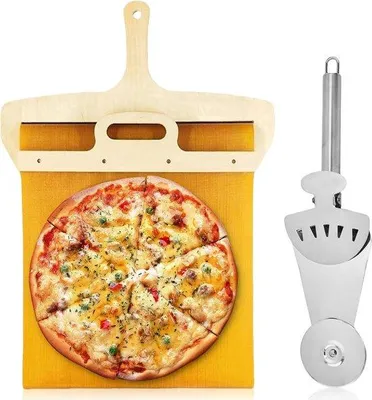 Obrázek produktu pro Dřevěná lopatka na pizzu pro snadnou přípravu pizzy a pečiva