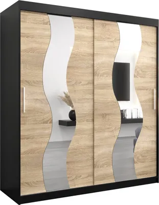 Produktbild von Kleiderschrank, Schiebetürenschrank Schlafzimmer, Schrank mit Spiegel SEWILLA 180 cm