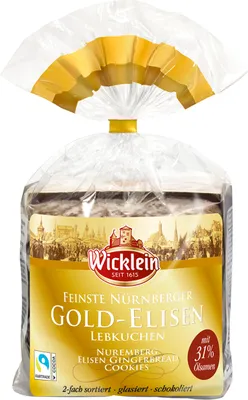 Obrázek produktu pro Wicklein Gold Elisen perník glazovaný a potažený čokoládou 240g