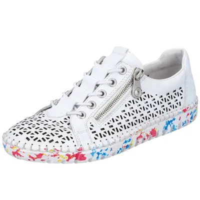 Produktbild von Rieker Damen Slipper Halbschuh Leder M2357, Größe:36 EU, Farbe:Weiß