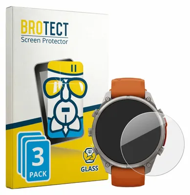 Produktbild von 3x BROTECT Schutzglas für Garmin Fenix 9 Pro (47 mm) Displayschutz 9H Glas klar transparent