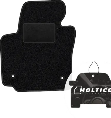 Image de moto-MOLTICO tapis de sol conducteur voiture velours côté conducteur tapis de voiture noir tapis conducteur 1 pièce adapté à la Seat Altea XL 2004-2015