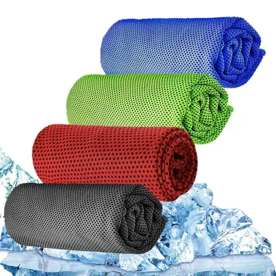 Immagine prodotto di Asciugamani in microfibra rinfrescanti, confezione da 4, dimensioni 90x30 cm, ideali per sport e viaggi