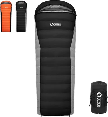 Obrázok produktu pre Spací vak, páperový, ultralehký, 980 g, vhodný na kempovanie a turistiku