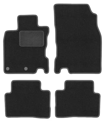 Produktbild von Velours-Fußmatten für Nissan Qashqai II J11 2013- (Crossover) – 4-tlg, Graphit, passgenau – Wielganizator LUX