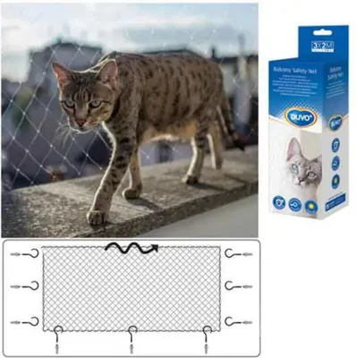 Obrázok produktu pre DUVO+ Ochranná sieť na balkón pre mačky 300x200cm, 65328559