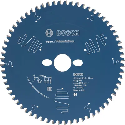 Obrázek produktu pro Bosch 2608644110 Bosch Kreissägeblatt EX AL B 216x30-64