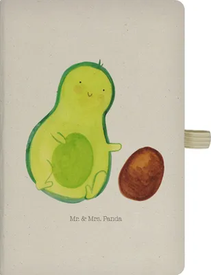 Produktbild von Mr. & Mrs. Panda notizbuch Avocado Kern rollt - Transparent - Geschenk, Baby, Adressbuch, Kladde, Reisetagebuch, A5, Tagebuch, Avocados, Geburt, Liebe, Schreibheft