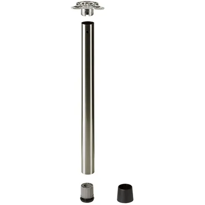 Zdjęcie produktu dla Podstawa stołu, 46049, Ø60x1200mm, wygląd stali nierdzewnej