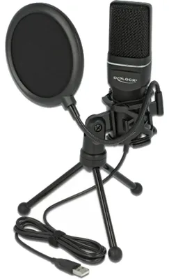 Obrázok produktu pre DeLOCK 66331, PC mikrofón, -47 dB, 20 - 20000 Hz, 2200 ohm, 16 bit, 44,1 kHz