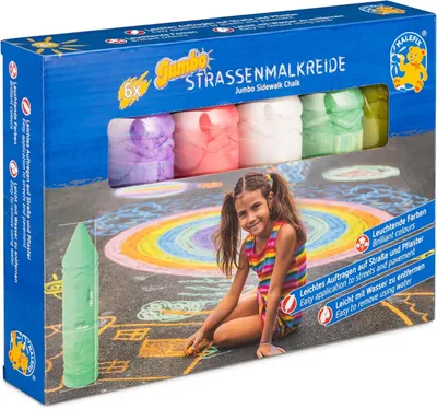 Produktbild von PUSTEFIX MALEFIX Jumbo Straßenmalkreide 6er Packung
