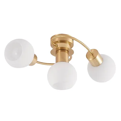 Produktbild von Lindby Deckenlampe Ciala, 3-flg., messingfarben, Glas, E14