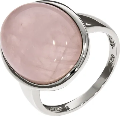 Produktbild von Zeeme Gemstones Ring 925/- Sterling Silber weiß 060 (19,1) Rosenquarz rosa 360271777-2