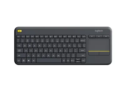 Zdjęcie produktu dla Logitech K400 Plus, Mini, Bezprzewodowy, RF Wireless, QWERTY, Czarny
