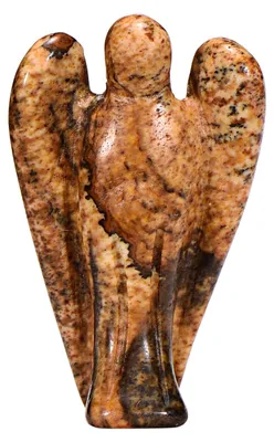 Produktbild von Morella Edelstein Jaspis Engel Glücksbringer Schutzengel zum Mitnehmen 3,5 cm in Samtbeutel