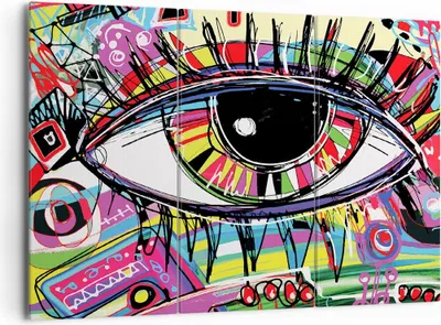 Produktbild von Bild auf Leinwand - Leinwandbild - Digital abstraktion farben - 165x110cm - Wand Bild - Wanddeko - Leinwanddruck - Bilder - Kunstdruck - Wanddekoration - Leinwand bilder - Wandkunst - CE165x110-2908