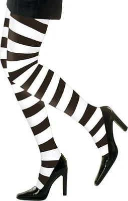 Image de Collant milleraies Accessoire noir-blanc