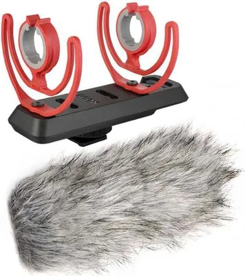 Image de Rode Deadcat bonnette anti-vent à peau avec support de microphone SM3-R Shotgun