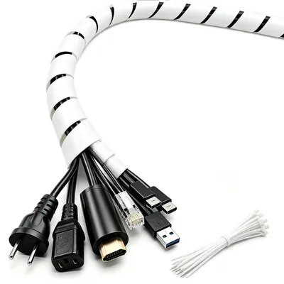 Imagen del producto de Sistema de gestión de cables - Canaleta espiral flexible 2x12m