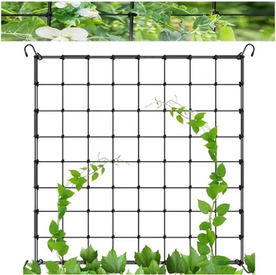 Zdjęcie produktu dla Elastyczna siatka do podpierania roślin, 90 x 90 cm, z 4 haczykami, przeznaczona do roślin takich jak ogórki i pomidory
