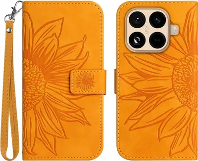 Produktbild von Xiaomi 15T Pro Hülle - Coverup Sonnenblume Klapphülle mit Schlüsselband - Gelb