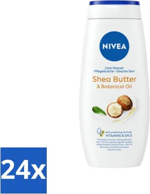 Immagine prodotto di Nivea - Gel doccia - Burro di karité e olio vegetale - 250 ml - Confezione risparmio - 24 pezzi