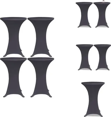 Obrázek produktu pro vidaXL Napínací potahy na stůl 4 ks 60 cm antracit - Potahy