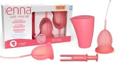Produktbild von Enna Cycle 2 Menstruationstassen Größe M + Applikator